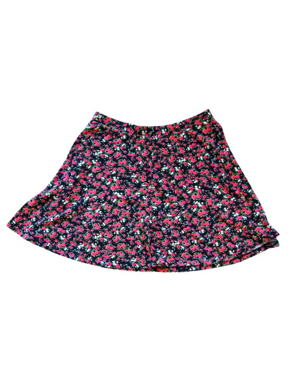 LA Hearts PacSun Black Pink Floral Cotton Stretch Mini Skirt Size L